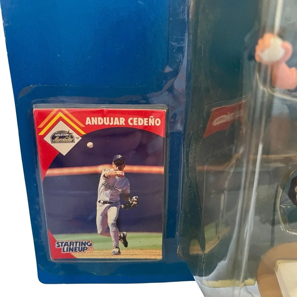 1995 Starting Lineup Andujar Cedeno Houston Astros Action Figure Card Coin 5